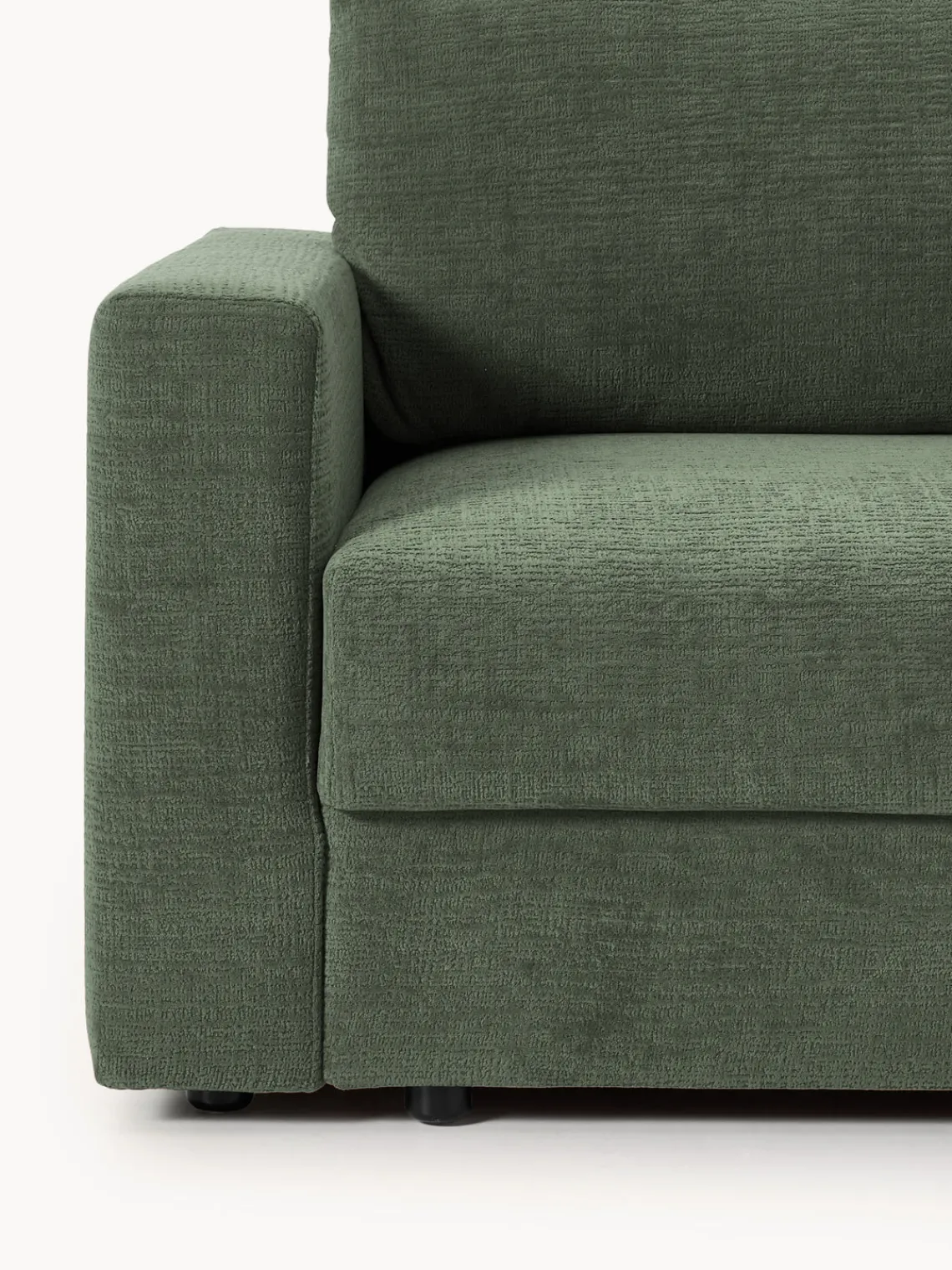 Sofás Cama|Sofás>Westwing Collection Sofá cama de terciopelo Tasha (3 plazas), con espacio de almacenamiento Tejido verde oscuro, aterciopelado