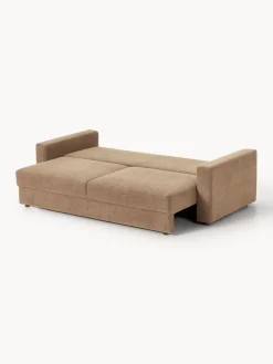 Hot Sofá cama de terciopelo Tasha (3 plazas), con espacio de almacenamiento Sofás Cama|Sofás