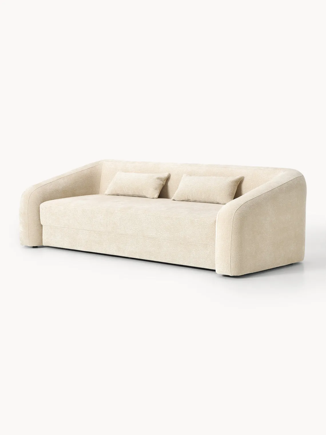 Sofás Cama|Sofás>Westwing Collection Sofá cama Eliot (3 plazas) Tejido blanco crema