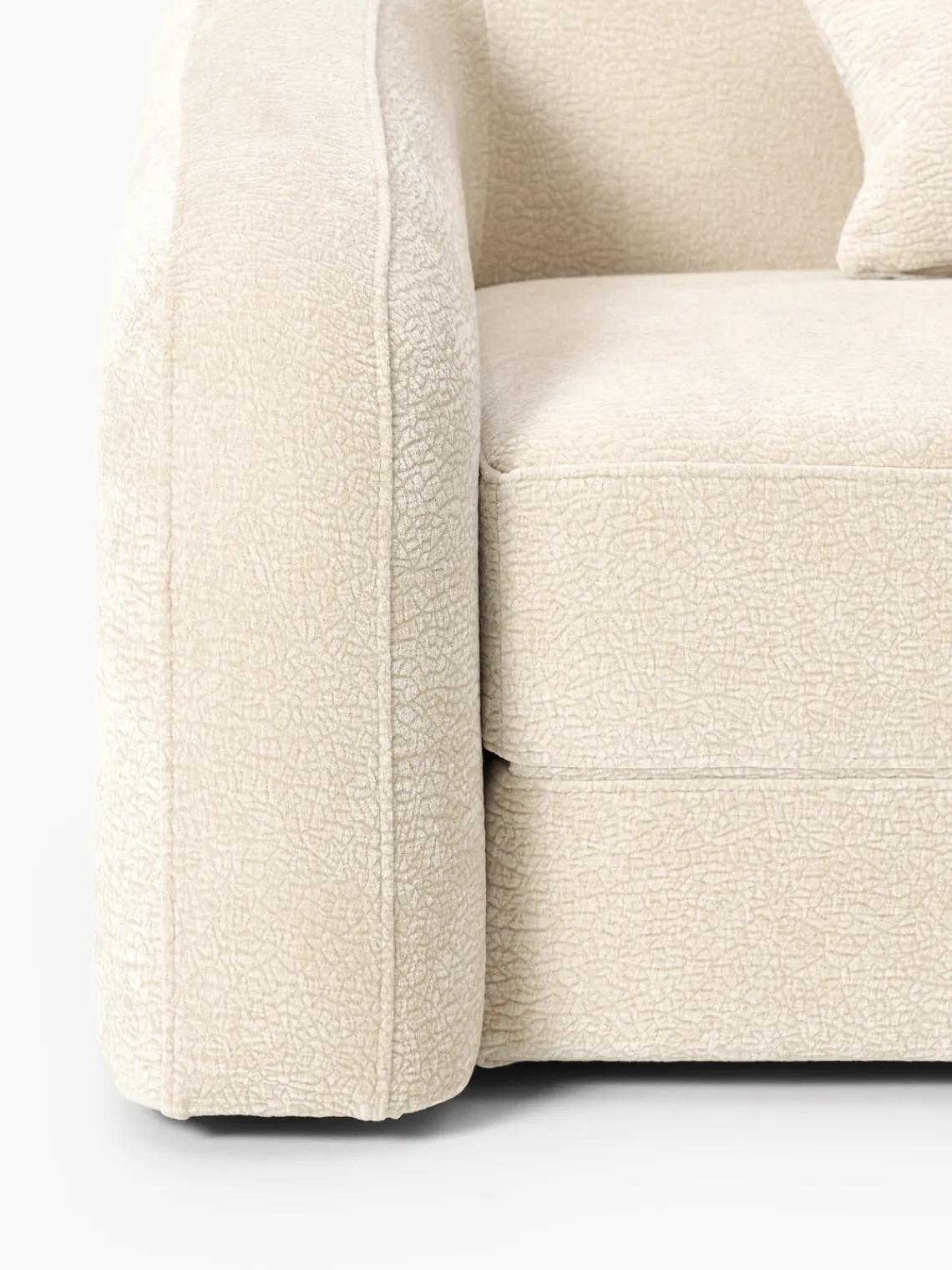 Sofás Cama|Sofás>Westwing Collection Sofá cama Eliot (3 plazas) Tejido blanco crema