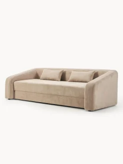 Sofás Cama|Sofás></noscript>Westwing Collection Sofá cama Eliot (3 plazas) Tejido aterciopelado beige