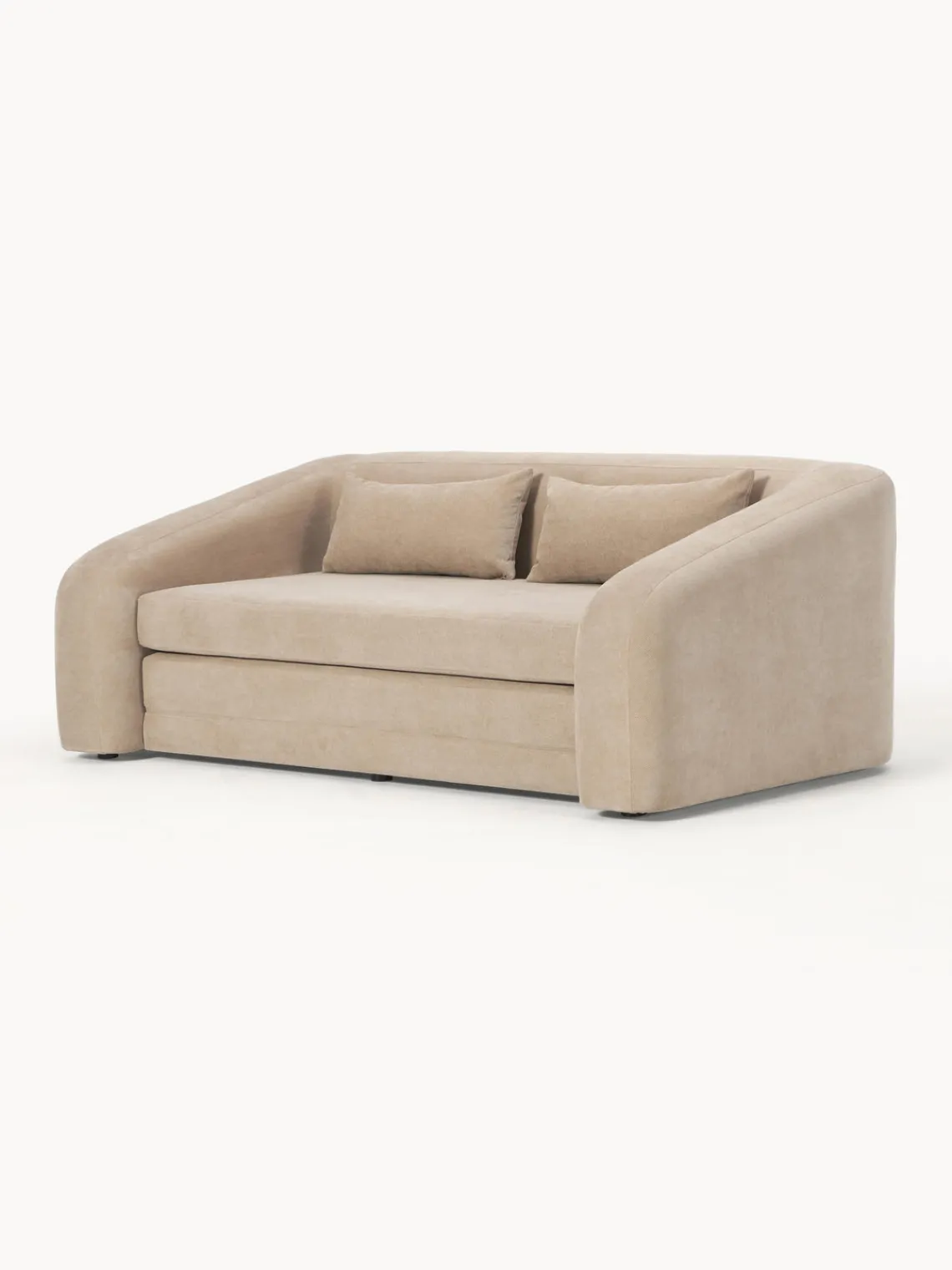 Sofás Cama|Sofás>Westwing Collection Sofá cama Eliot (2 plazas) Terciopelo beige