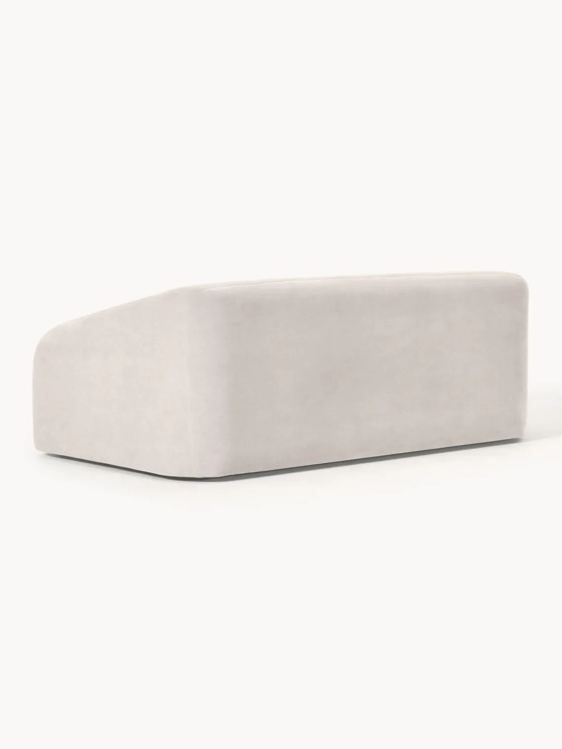 Sofás Cama|Sofás>Westwing Collection Sofá cama Eliot (2 plazas) Tejido aterciopelado blanco crema