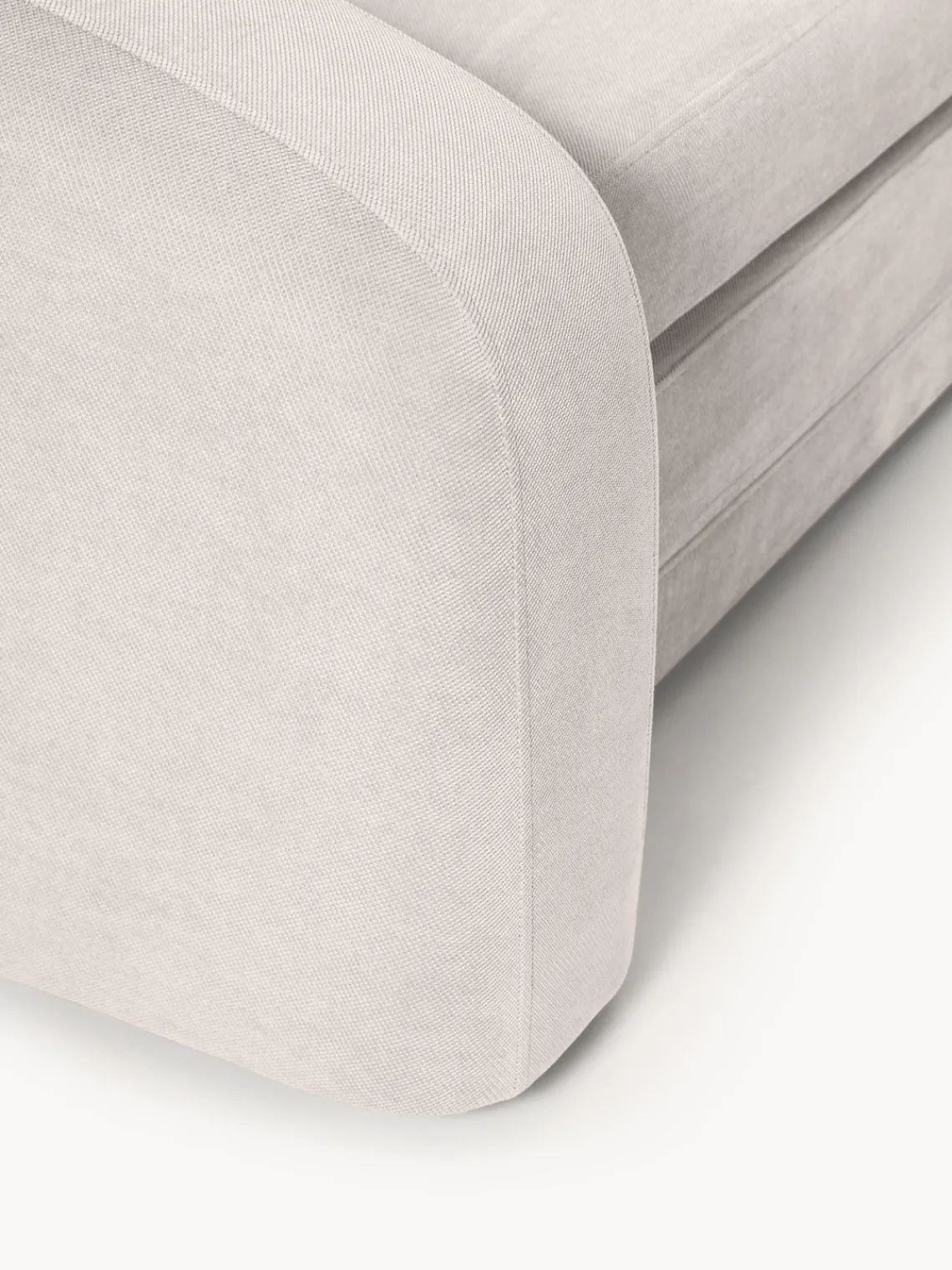 Sofás Cama|Sofás>Westwing Collection Sofá cama Eliot (2 plazas) Tejido aterciopelado blanco crema