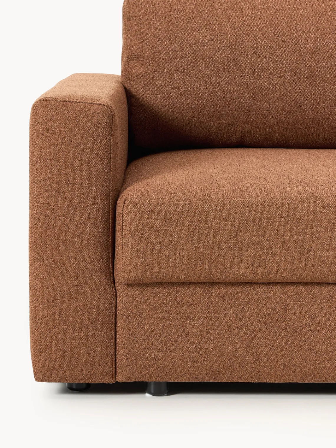 Sofás Cama|Sofás>Westwing Collection Sofá cama en tejido bouclé Tasha (3 plazas), con espacio de almacenamiento Bouclé marrón