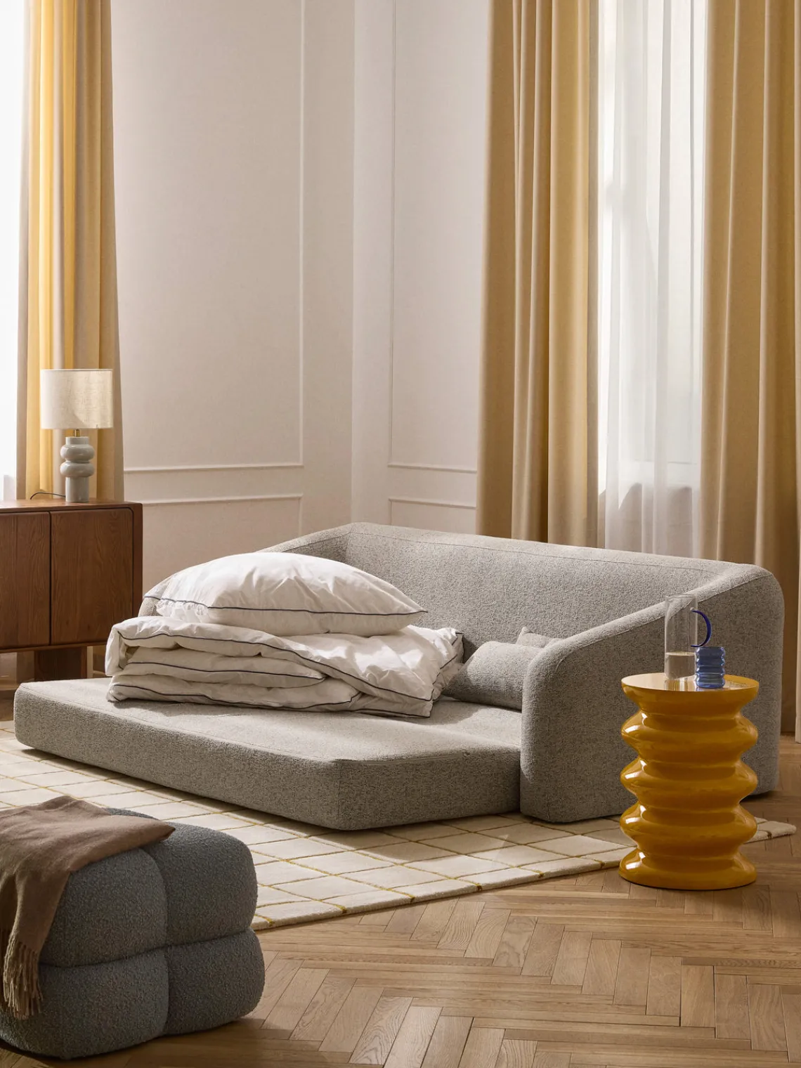 New Sofá cama en tejido bouclé Eliot (3 plazas) Sofás Cama|Sofás