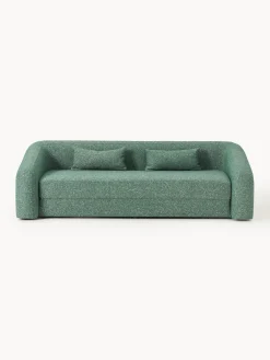 Sofás Cama|Sofás>Westwing Collection Sofá cama en tejido bouclé Eliot (3 plazas) Bouclé verde