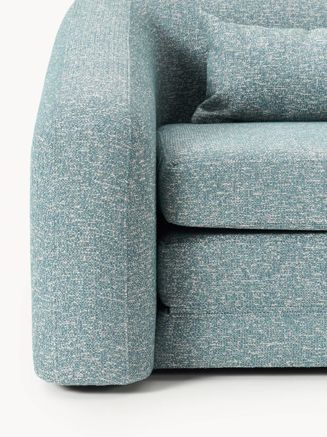 Sofás Cama|Sofás>Westwing Collection Sofá cama en tejido bouclé Eliot (2 plazas) Bouclé azul