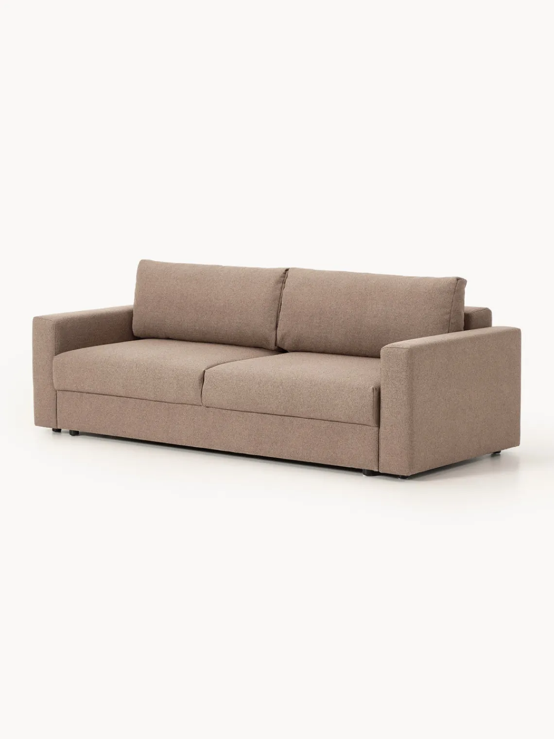 Sofás Cama|Sofás>Westwing Collection Sofá cama en tejido bouclé Tasha (3 plazas), con espacio de almacenamiento Bouclé taupe