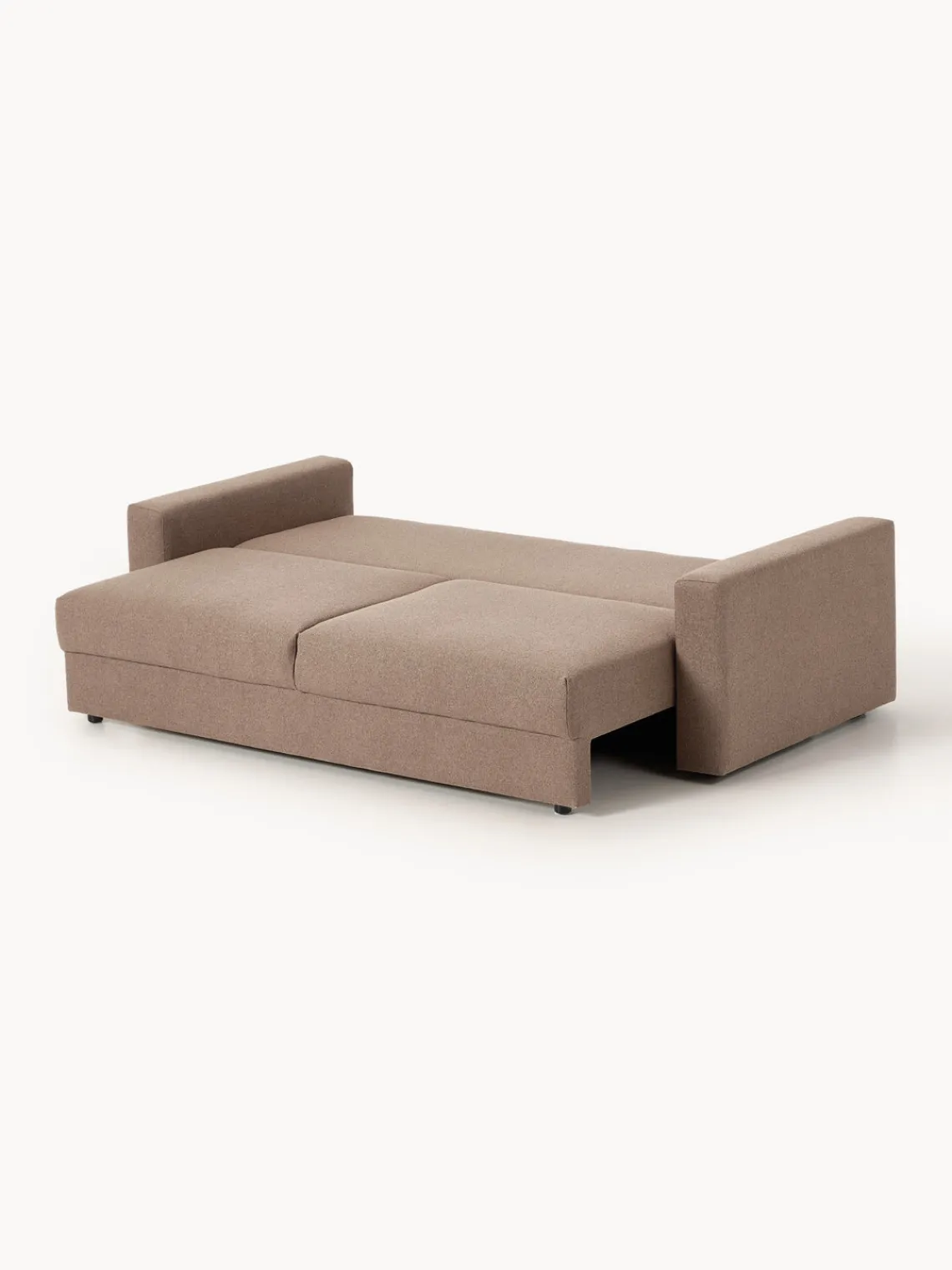 Sofás Cama|Sofás>Westwing Collection Sofá cama en tejido bouclé Tasha (3 plazas), con espacio de almacenamiento Bouclé taupe