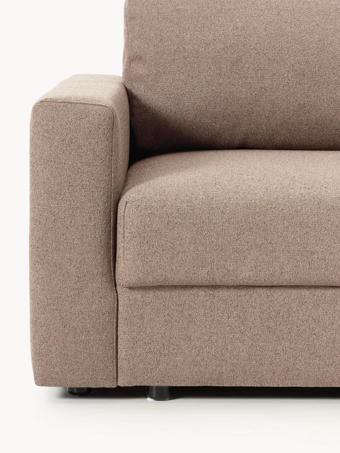 Sofás Cama|Sofás>Westwing Collection Sofá cama en tejido bouclé Tasha (3 plazas), con espacio de almacenamiento Bouclé taupe