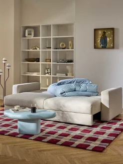 Sofás Cama|Sofás>Westwing Collection Sofá cama en tejido bouclé Tasha (3 plazas), con espacio de almacenamiento Bouclé beige claro