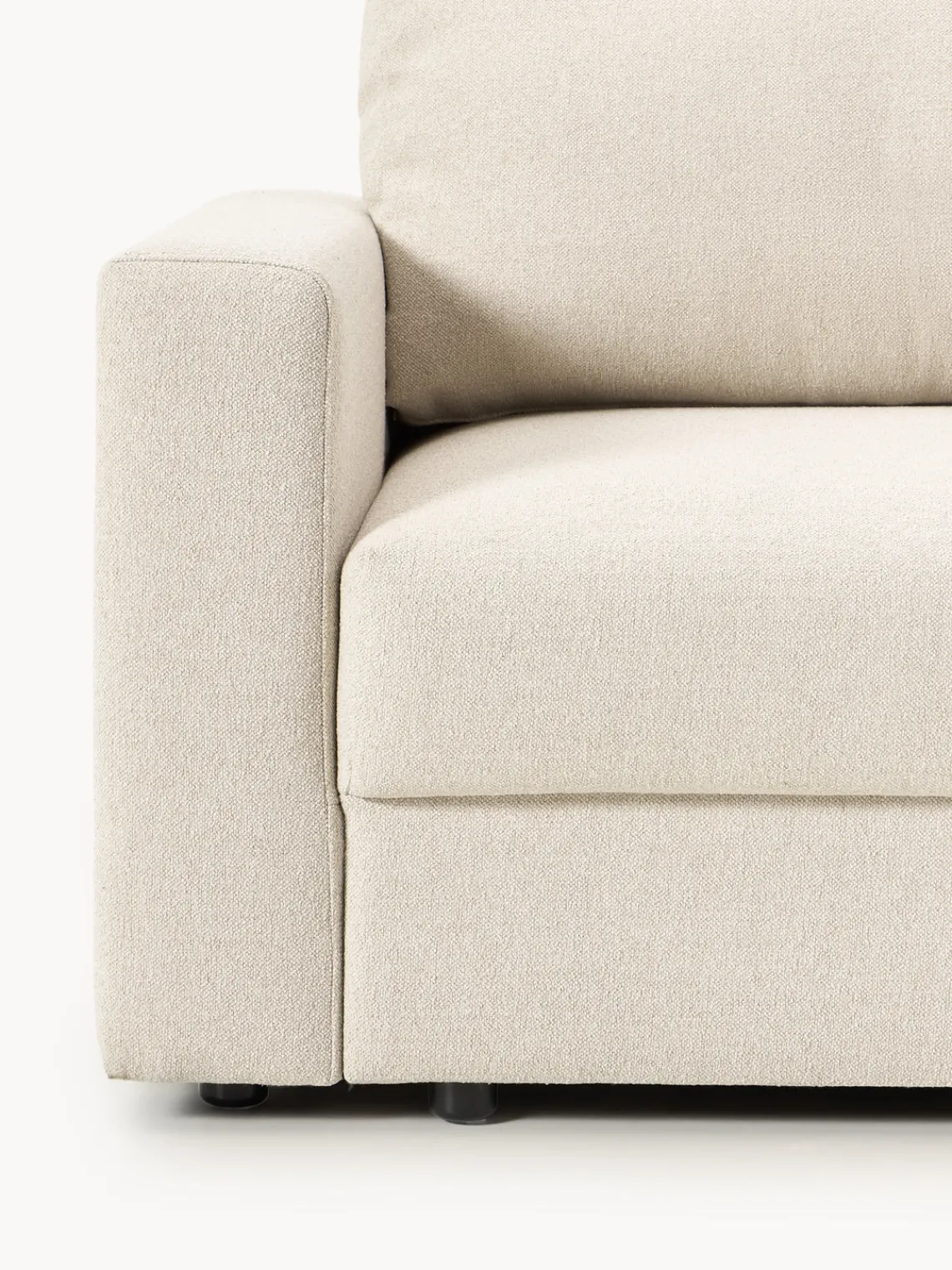 Sofás Cama|Sofás>Westwing Collection Sofá cama en tejido bouclé Tasha (3 plazas), con espacio de almacenamiento Bouclé beige claro