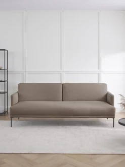 Sofás Cama|Sofás>Westwing Collection Sofá cama Fluente (3 plazas) Tejido taupe