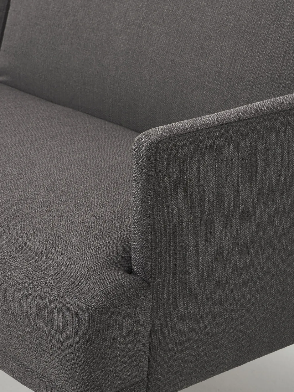 Sofás Cama|Sofás>Westwing Collection Sofá cama Fluente (3 plazas) Tejido grueso gris antracita