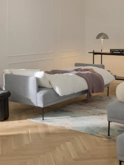 Sofás Cama|Sofás>Westwing Collection Sofá cama Fluente (3 plazas) Tejido gris