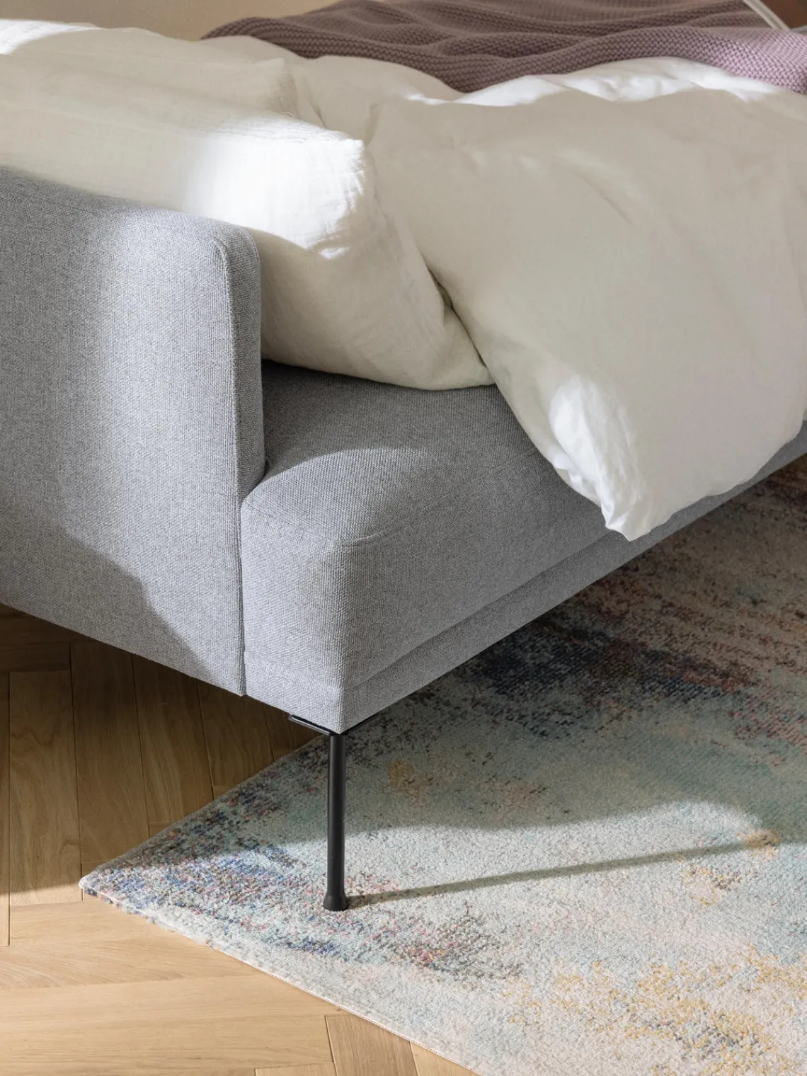 Sofás Cama|Sofás>Westwing Collection Sofá cama Fluente (3 plazas) Tejido gris