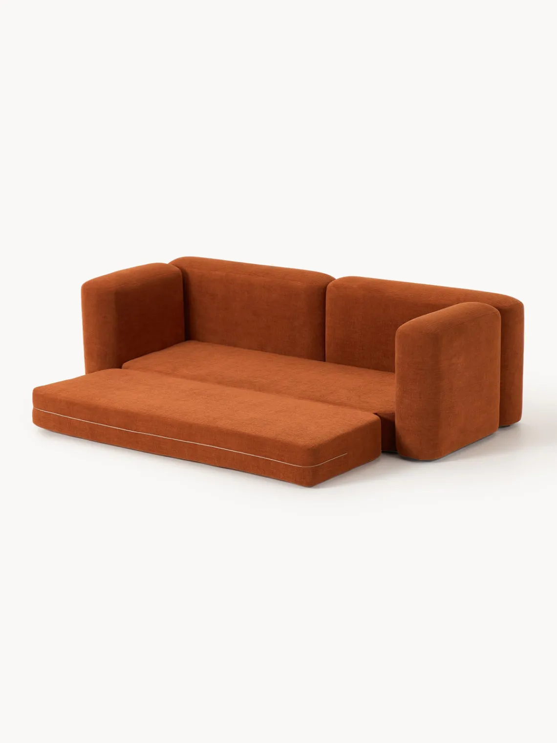 Sofás Cama|Sofás>Westwing Collection Sofá cama Livvie (3 plazas) Tejido terracota, suave