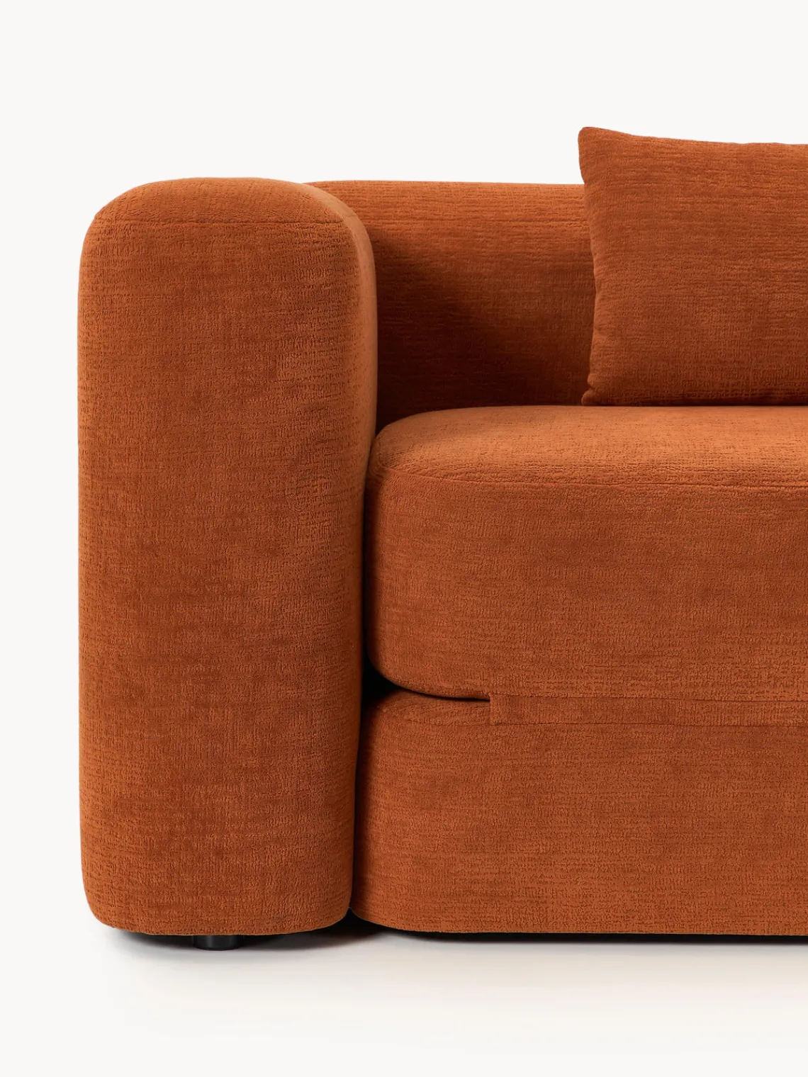 Sofás Cama|Sofás>Westwing Collection Sofá cama Livvie (3 plazas) Tejido terracota, suave