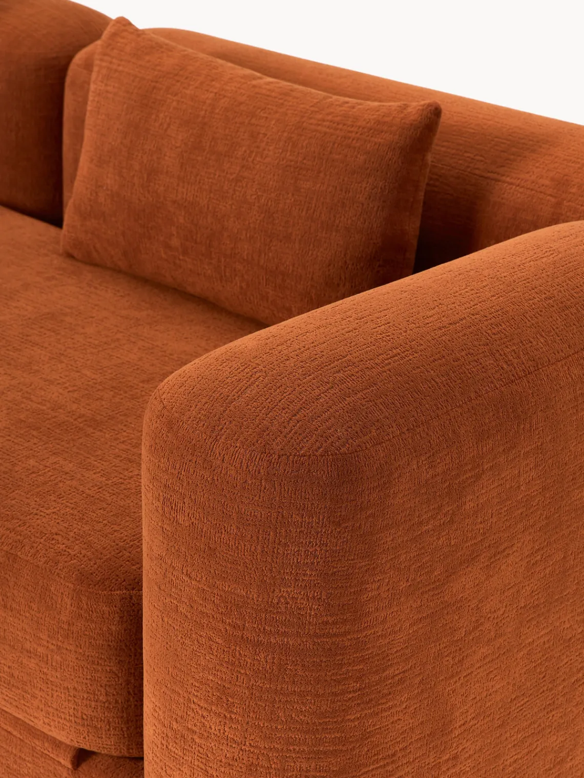 Sofás Cama|Sofás>Westwing Collection Sofá cama Livvie (3 plazas) Tejido terracota, suave