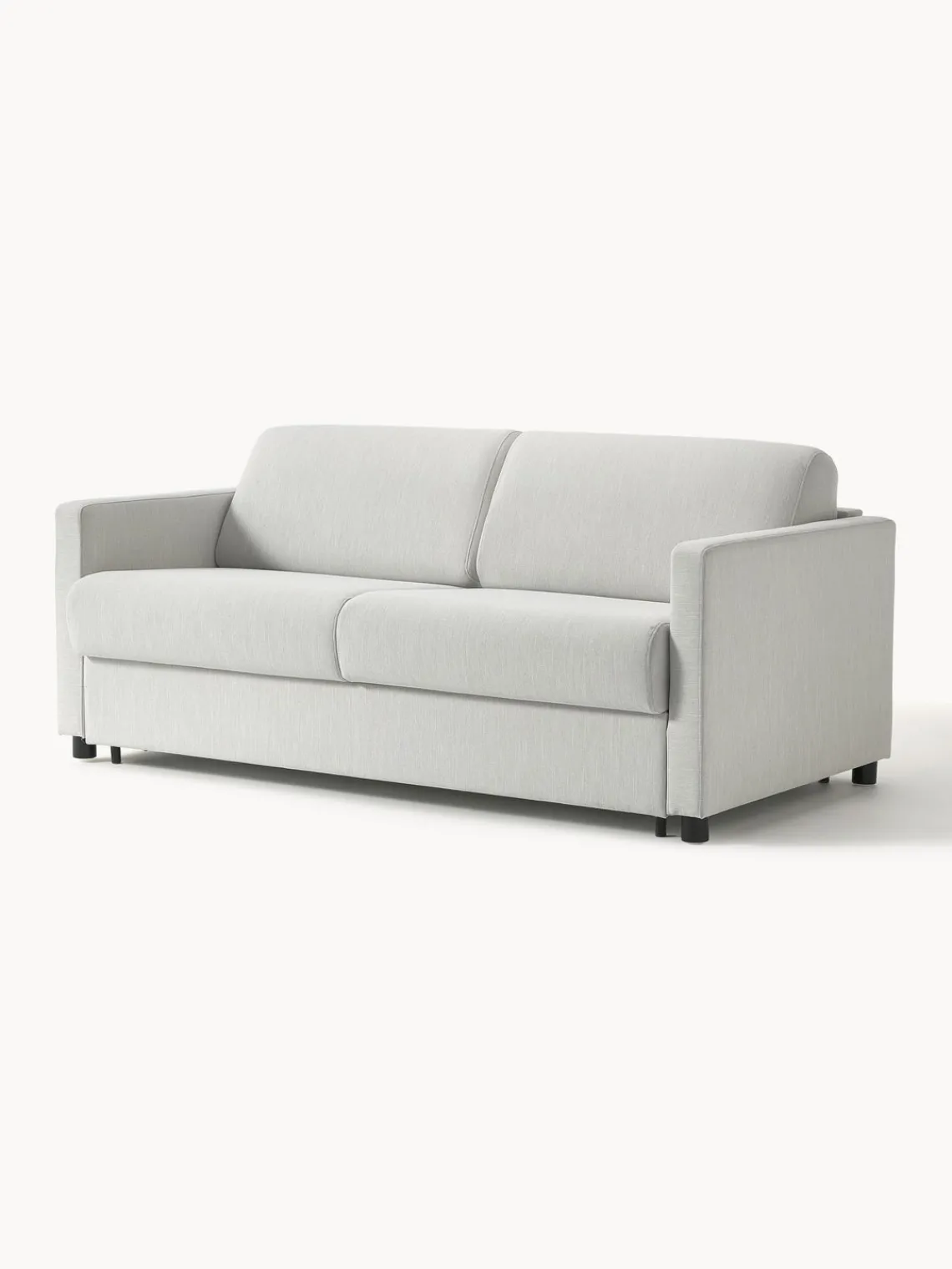 Sofás Cama|Sofás>Westwing Collection Sofá cama Morgan (2 plazas), con colchón Tejido jaspeado greige