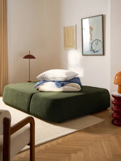 Hot Sofá cama rinconera de borreguillo con espacio de almacenamiento Pao Sofás Cama|Sofás