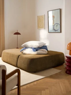 New Sofá cama rinconera de borreguillo con espacio de almacenamiento Pao Sofás Cama|Sofás