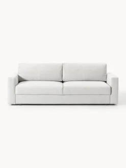 Sofás Cama|Sofás>Westwing Collection Sofá cama Tasha (3 plazas), con espacio de almacenamiento Tejido jaspeado gris claro