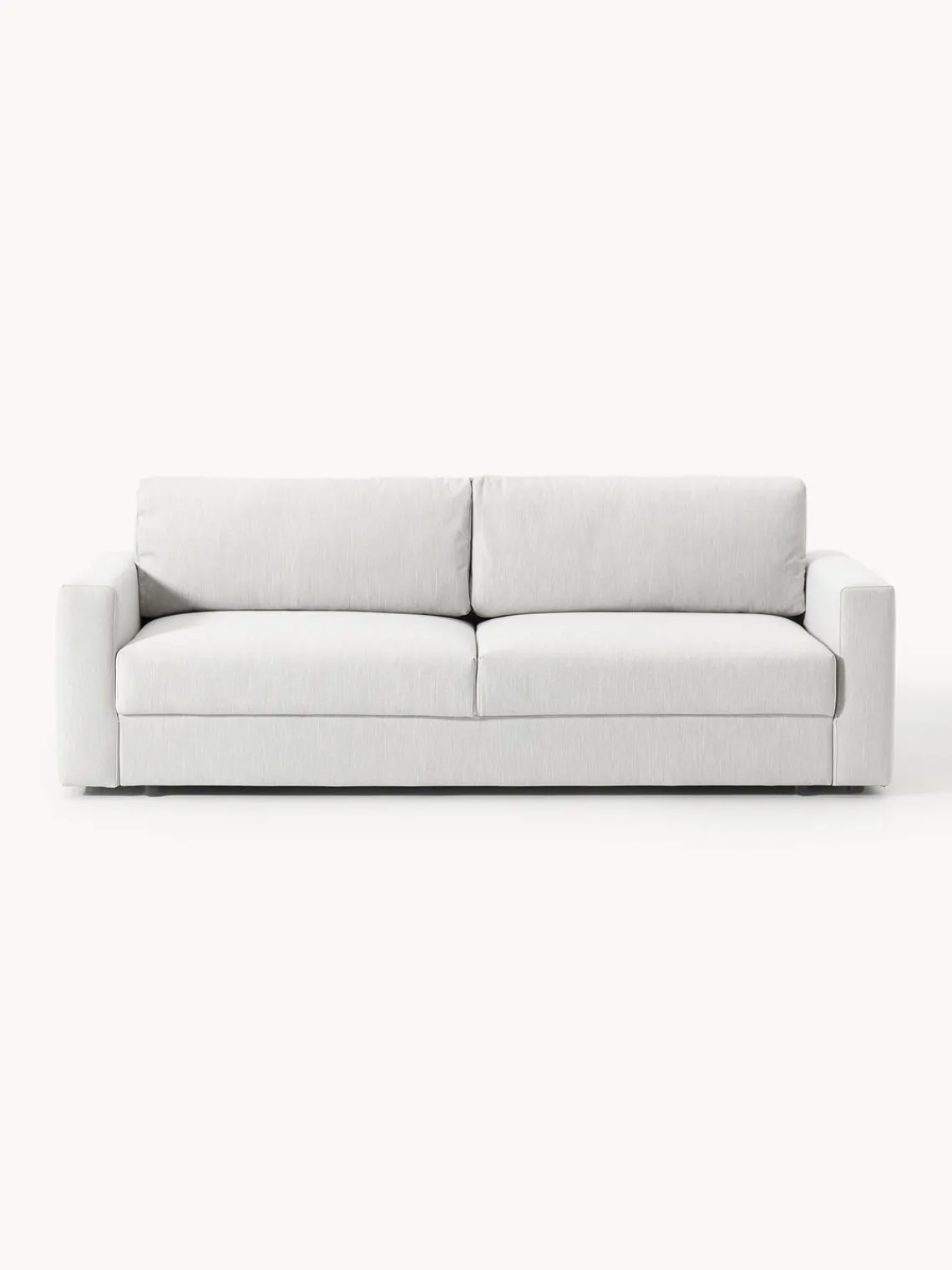 Sofás Cama|Sofás>Westwing Collection Sofá cama Tasha (3 plazas), con espacio de almacenamiento Tejido jaspeado gris claro