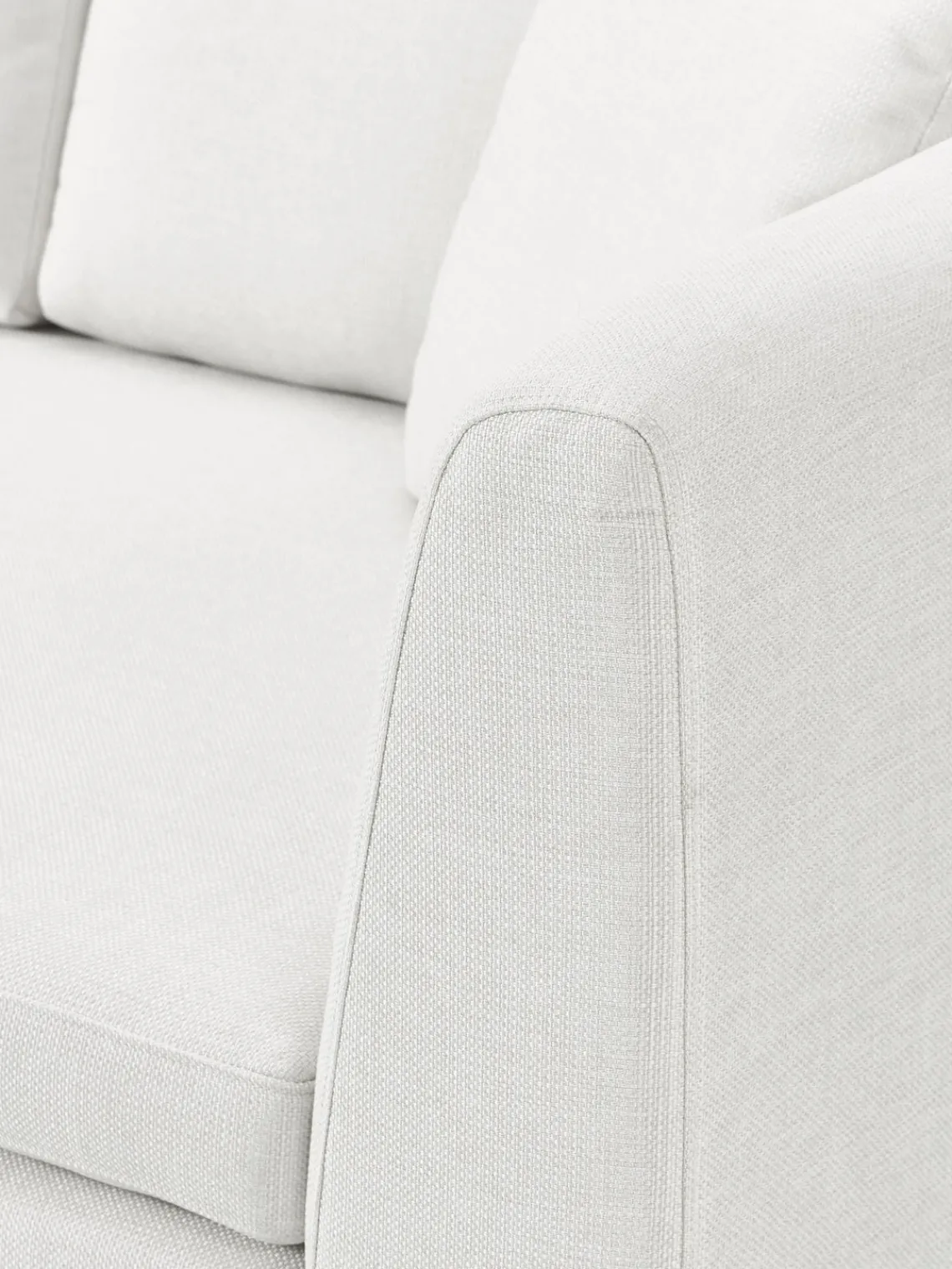 Sofás 3 Plazas|Sofás>Westwing Collection Sofá con patas de metal Emma (3 plazas) Tejido Off White