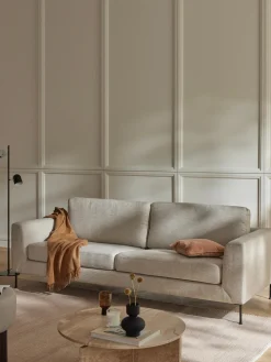 Sofás 3 Plazas|Sofás>Westwing Collection Sofá Cucita (3 plazas) Tejido beige claro