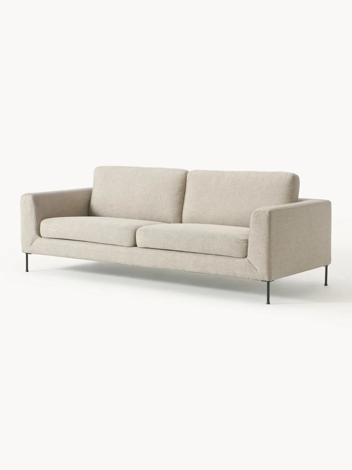 Sofás 3 Plazas|Sofás>Westwing Collection Sofá Cucita (3 plazas) Tejido beige claro