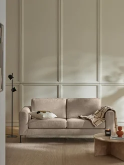 Sofás 3 Plazas|Sofás>Westwing Collection Sofá Cucita (3 plazas) Tejido grueso beige