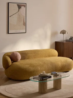 Sofá de borreguillo bouclé Alba (3 plazas) Sofás 3 Plazas|Sofás