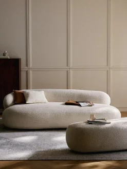 Online Sofá de borreguillo bouclé Alba (3 plazas) Sofás 3 Plazas|Sofás