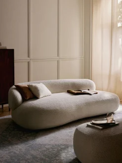 Online Sofá de borreguillo bouclé Alba (3 plazas) Sofás 3 Plazas|Sofás