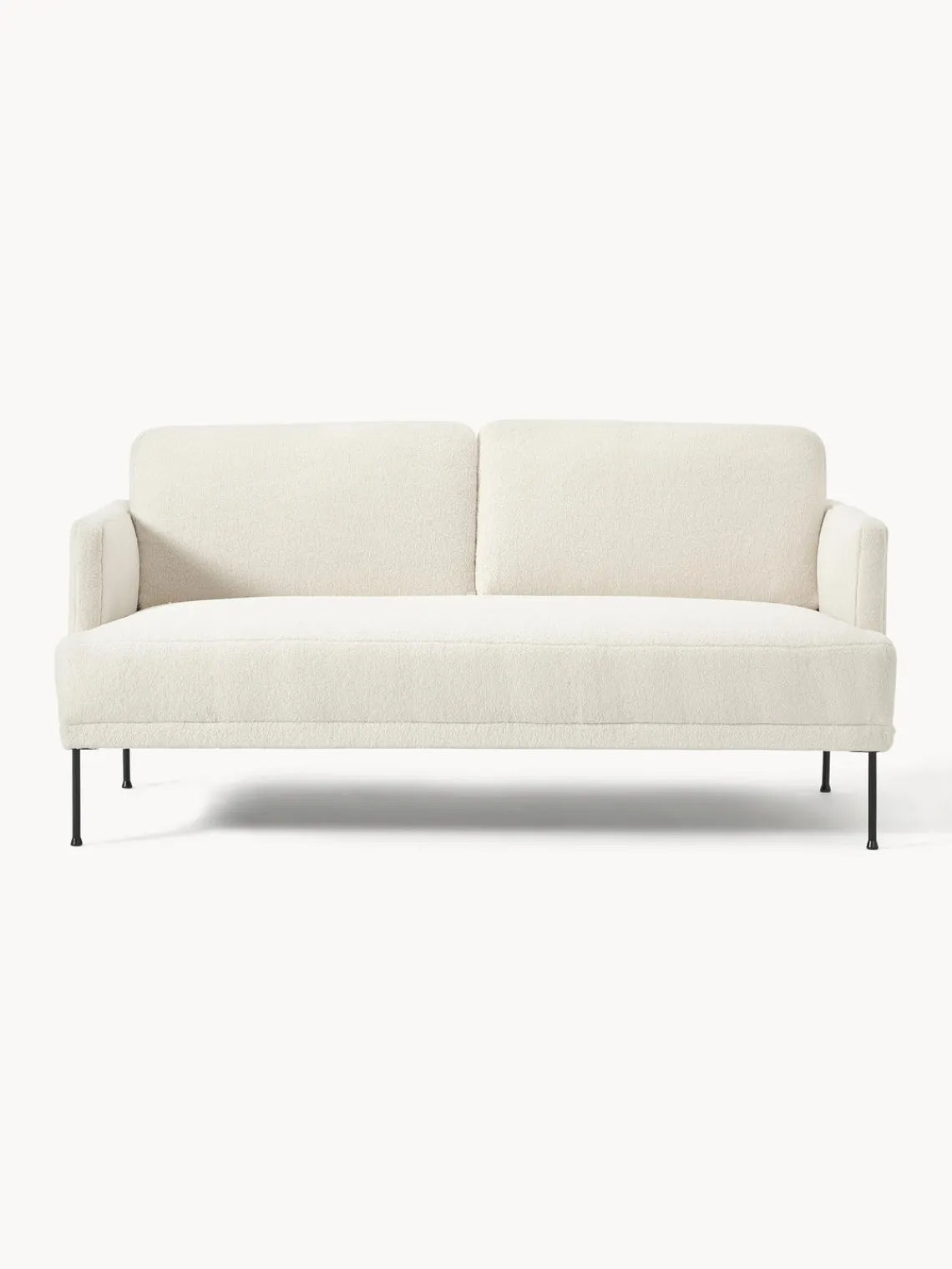 Sofás 2 Plazas|Sofás>Westwing Collection Sofá de borreguillo Fluente (2 plazas) Borreguillo blanco Off White