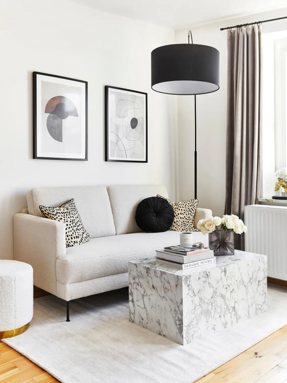 Sofás 2 Plazas|Sofás>Westwing Collection Sofá de borreguillo Fluente (2 plazas) Borreguillo blanco Off White