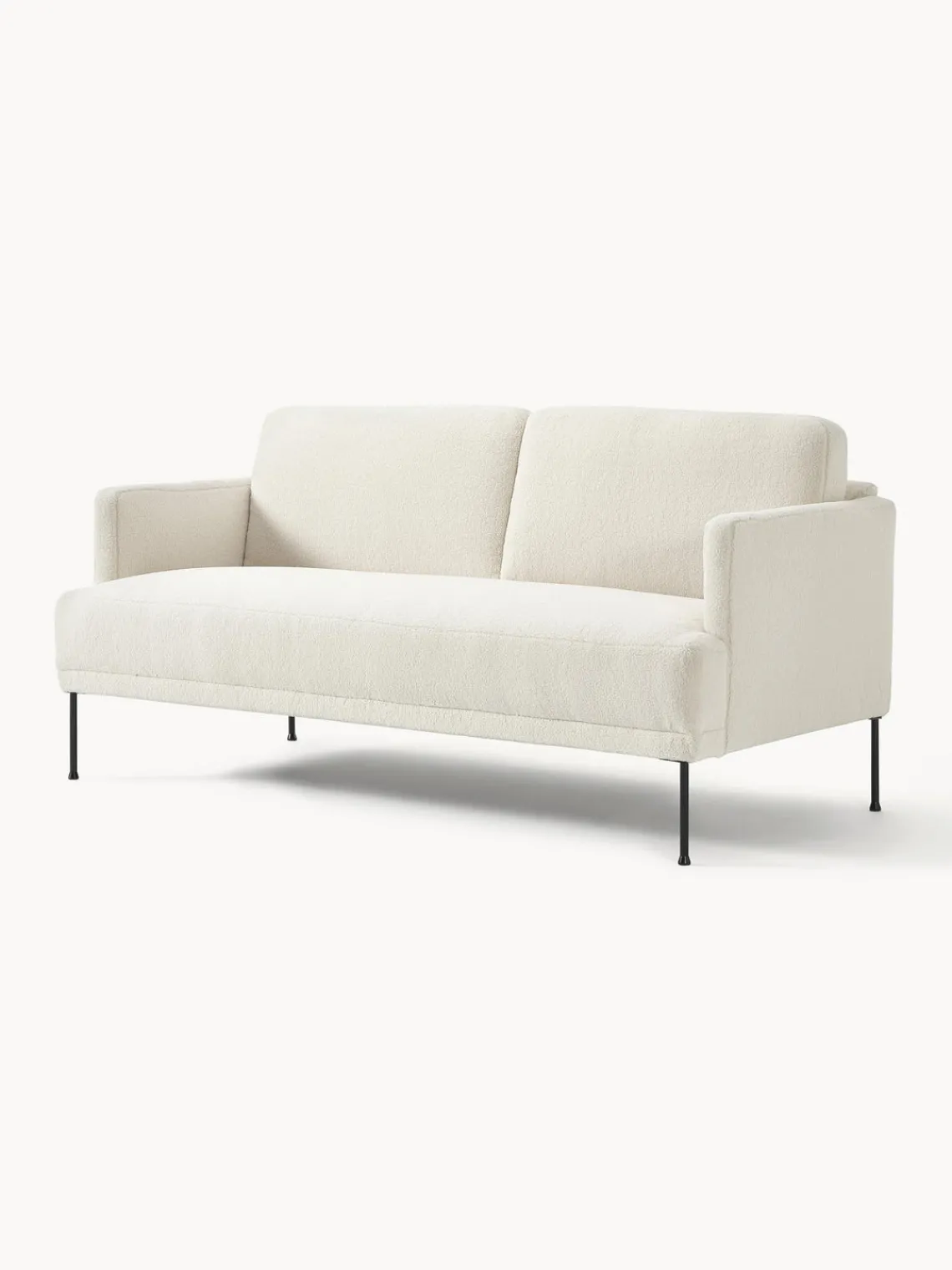 Sofás 2 Plazas|Sofás>Westwing Collection Sofá de borreguillo Fluente (2 plazas) Borreguillo blanco Off White