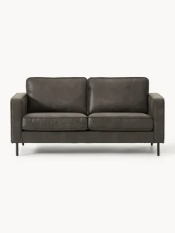 Sofás 2 Plazas|Sofás>Westwing Collection Sofá de cuero reciclado Hunter (2 plazas) Cuero taupe