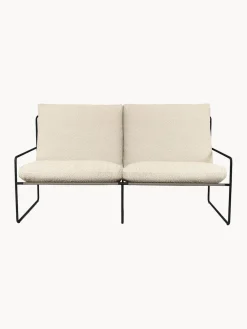 Sofás De Exterior|Sofás De Exterior>Ferm Living Sofá de jardín en tejido bouclé Desert (2 plazas) Bouclé blanco Off White, negro