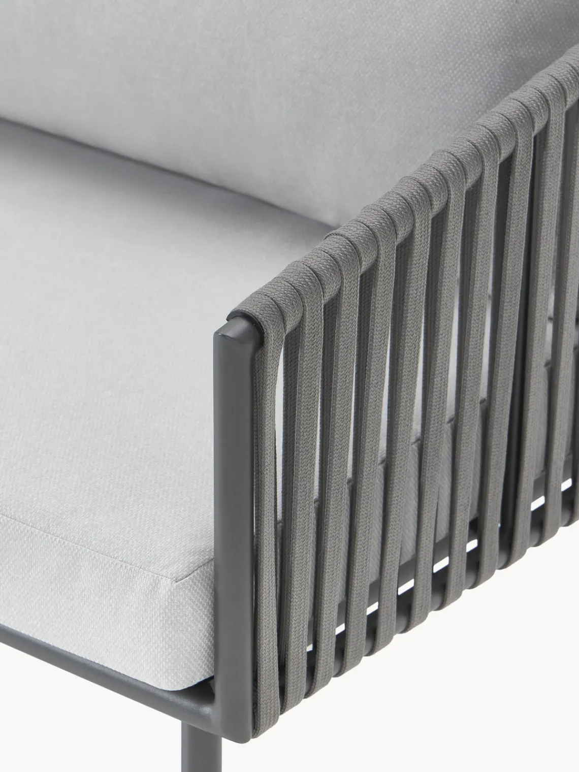 Sofás De Exterior|Sofás De Exterior>Westwing Collection Sofá de jardín Malo (3 plazas) Gris claro, gris