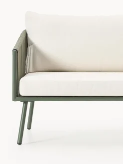 Sofás De Exterior|Sofás De Exterior></noscript>Westwing Collection Sofá de jardín Malo (3 plazas) Blanco Off White, verde oliva