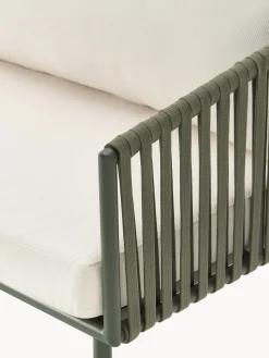 Sofás De Exterior|Sofás De Exterior></noscript>Westwing Collection Sofá de jardín Malo (3 plazas) Blanco Off White, verde oliva