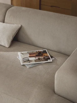 Sofás 3 Plazas|Sofás>Westwing Collection Sofá de pana Melva (3 plazas) Pana beige claro