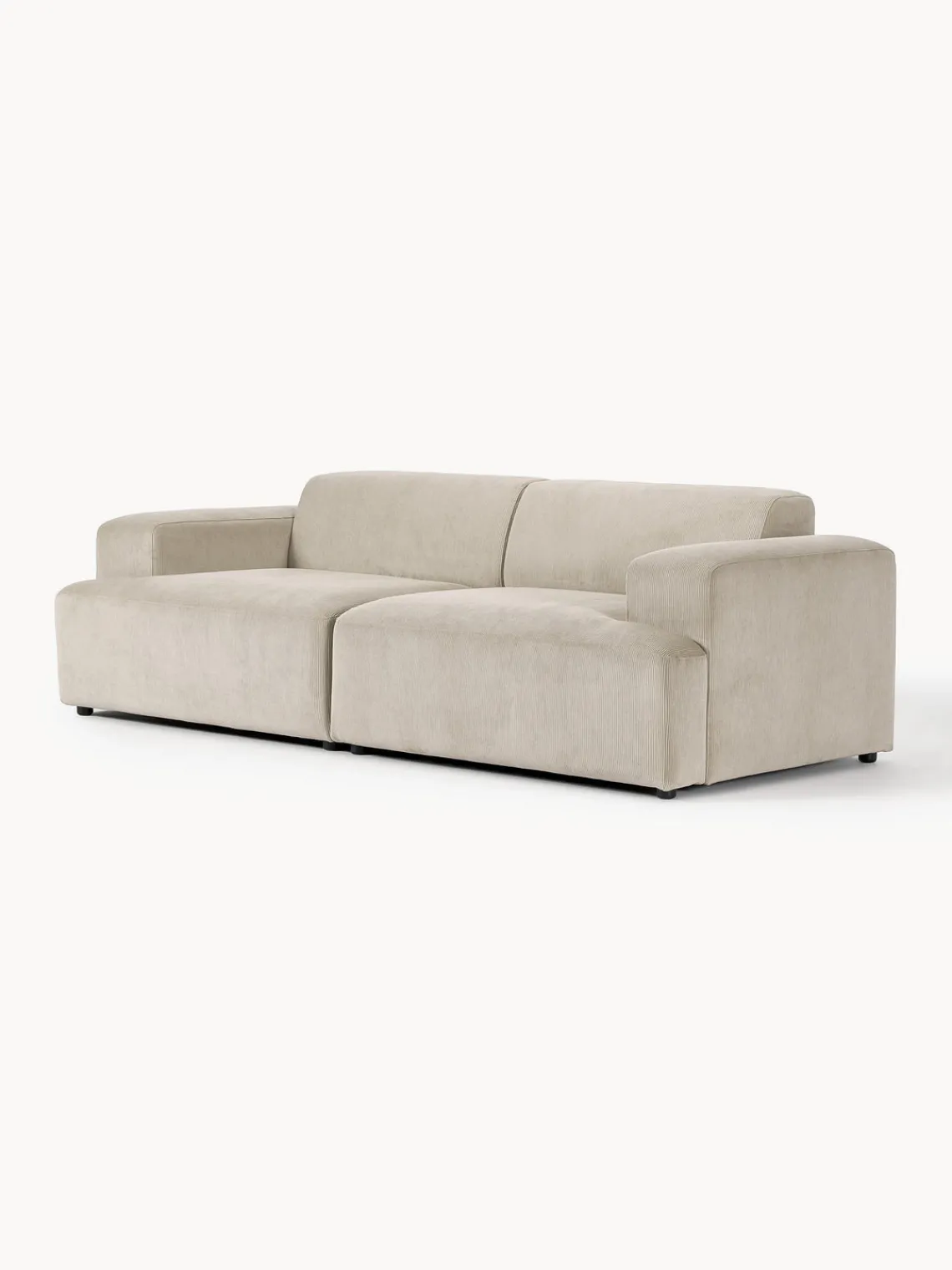 Sofás 3 Plazas|Sofás>Westwing Collection Sofá de pana Melva (3 plazas) Pana beige claro