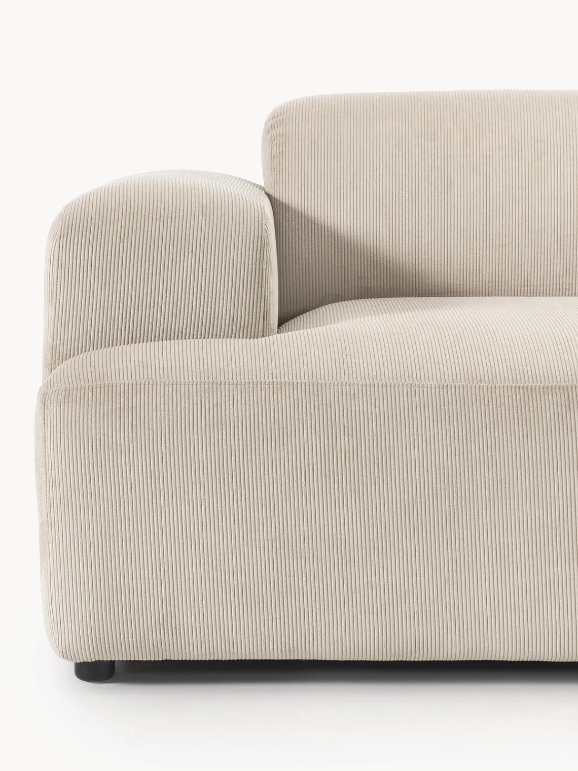 Sofás 3 Plazas|Sofás>Westwing Collection Sofá de pana Melva (3 plazas) Pana beige claro