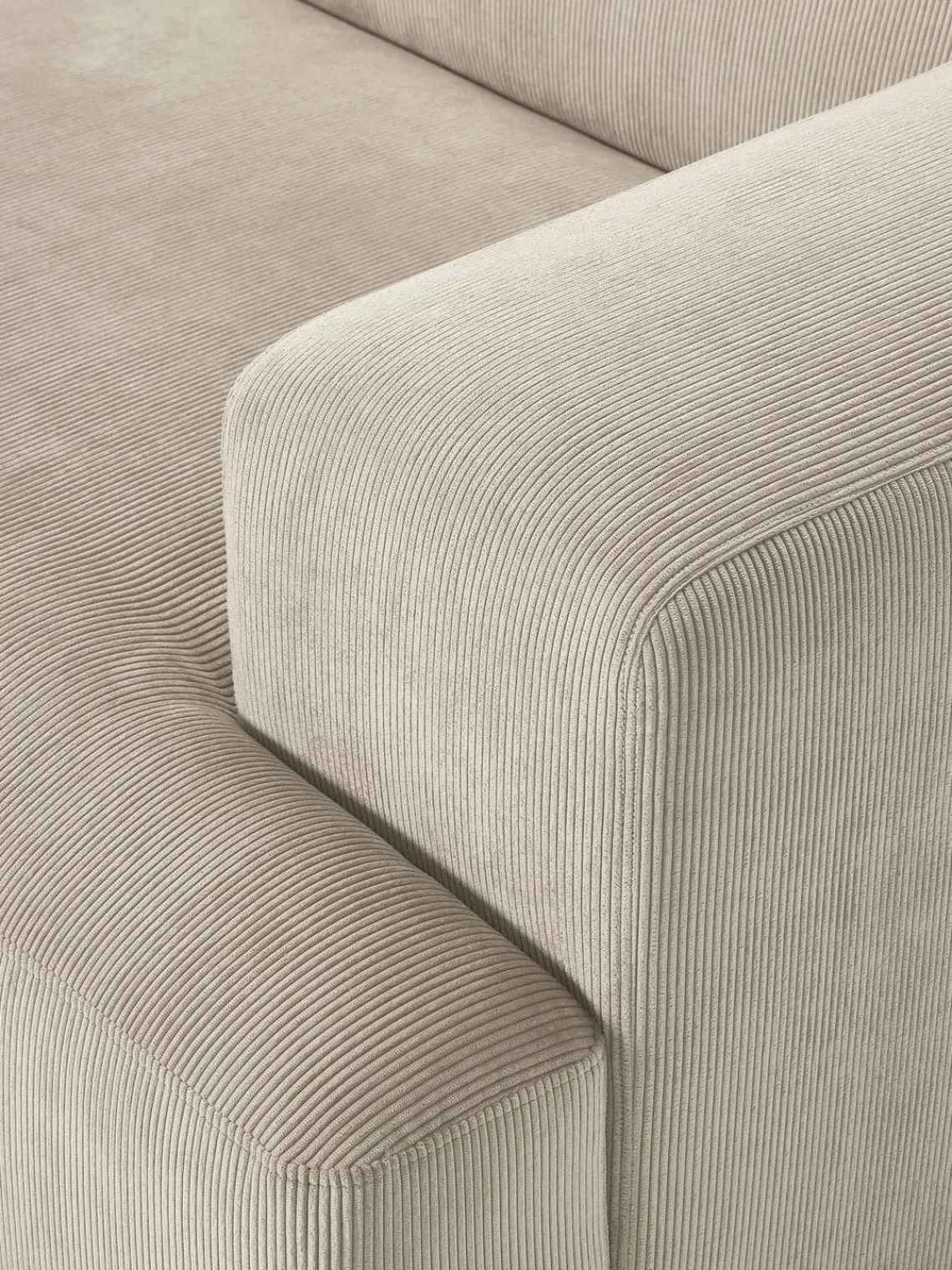 Sofás 3 Plazas|Sofás>Westwing Collection Sofá de pana Melva (3 plazas) Pana beige claro