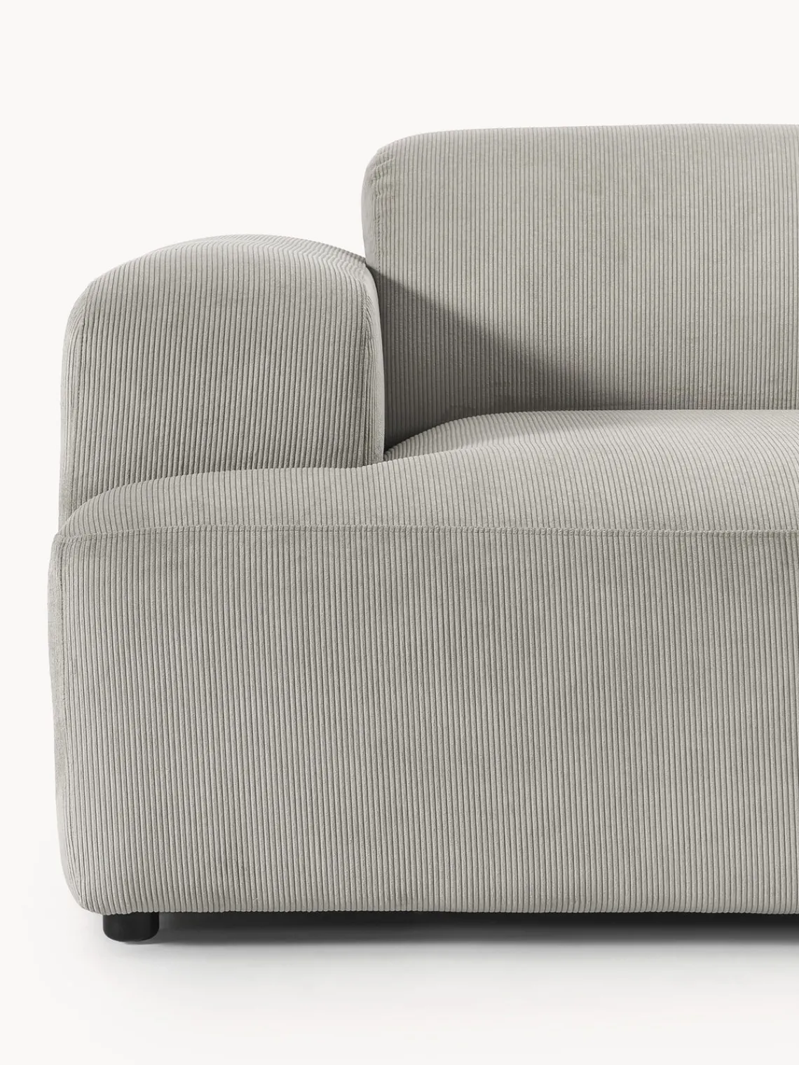 Sofás 3 Plazas|Sofás>Westwing Collection Sofá de pana Melva (3 plazas) Pana gris