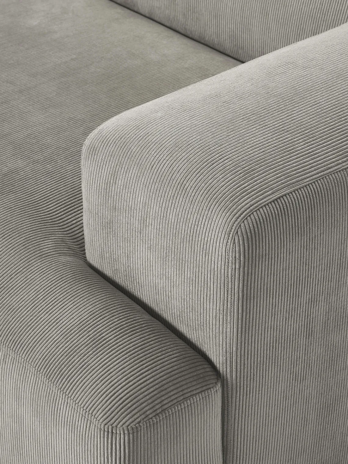 Sofás 3 Plazas|Sofás>Westwing Collection Sofá de pana Melva (3 plazas) Pana gris